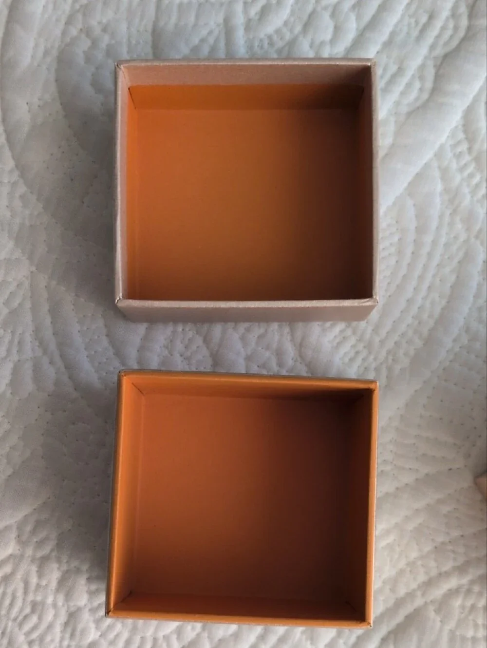 Bulgari Jewelry Gift Box with warm gold interior